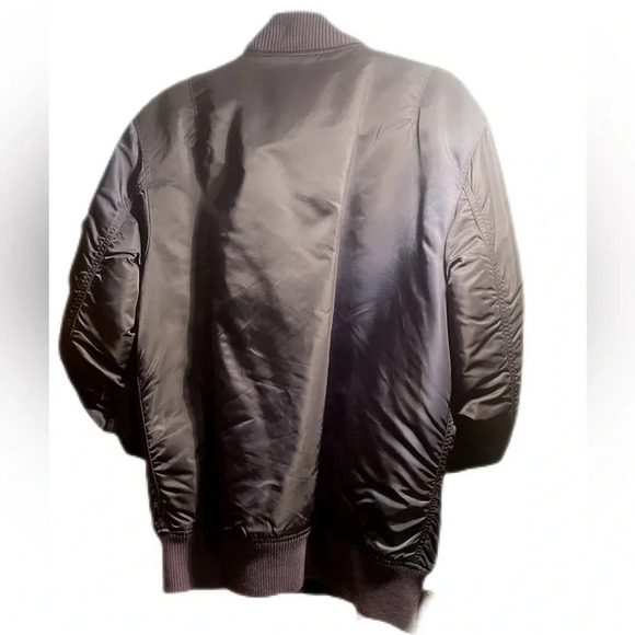 Alpha Industry Nylon Bomber blue full zip 2 pocket streetwear aviator jacket M - Picture 2 of 4